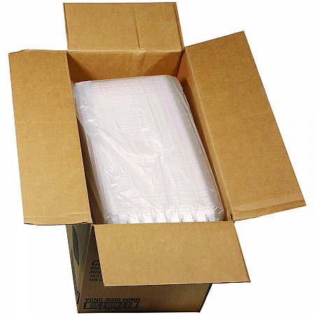 ClearView MealMaster Chicken Barn, 13.3 x 8.4 x 4, Black/Clear, Plastic, 105/Carton (YCNC300800NH)