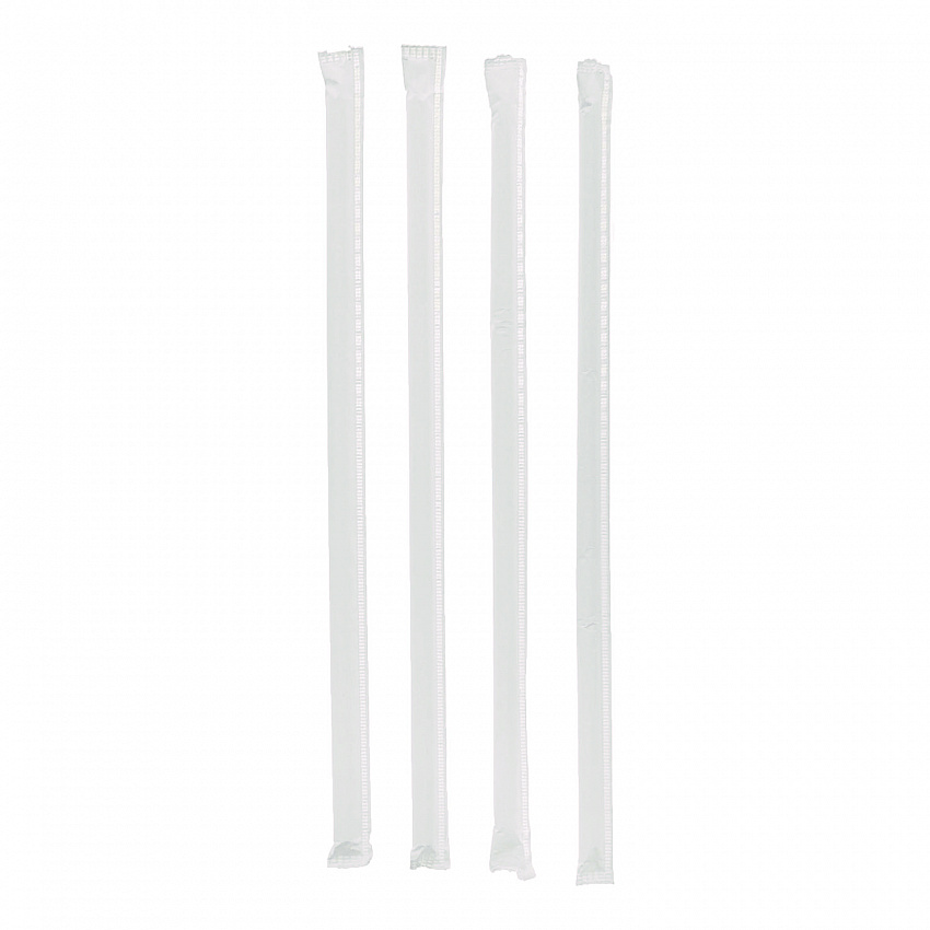 Giant Paper-Wrapped Straw, 10.25", Polypropylene, Translucent, 1,800/Carton (YSTWG1026)