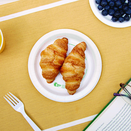 Compostable Paper Dinnerware, ProPlanet Seal, Plate, 6