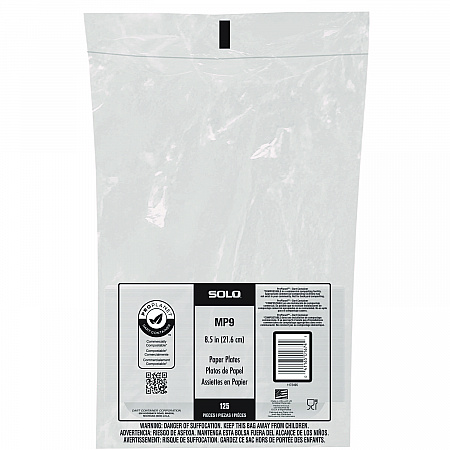 Compostable Paper Dinnerware, ProPlanet Seal, Plate, 8.5