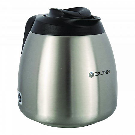 Thermal Carafe, 64 oz, Stainless Steel/Black (THERMBLK)