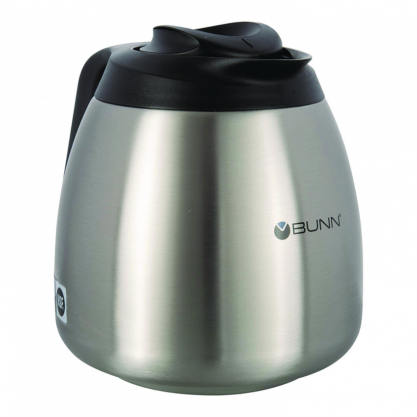 Thermal Carafe, 64 oz, Stainless Steel/Black (THERMBLK)