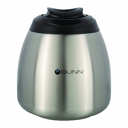 Thermal Carafe, 64 oz, Stainless Steel/Black (THERMBLK)