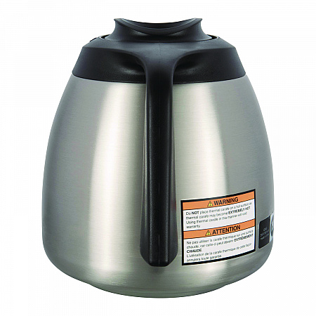 Thermal Carafe, 64 oz, Stainless Steel/Black (THERMBLK)