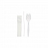 Fieldware Cutlery Kit, Mediumweight, Napkin/Spork/Straw, Plastic, White, 1,000/Carton (FKQWSCHLCH)