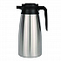 Thermal Vacuum Pitcher, 64 oz, Stainless Steel/Black (VACPIT19)