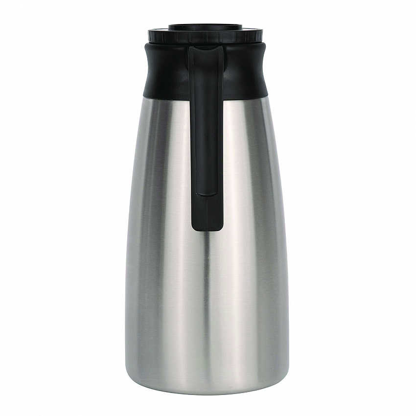 Thermal Vacuum Pitcher, 64 oz, Stainless Steel/Black (VACPIT19)