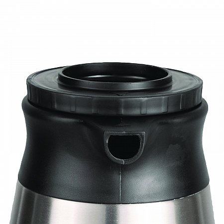 Thermal Vacuum Pitcher, 64 oz, Stainless Steel/Black (VACPIT19)