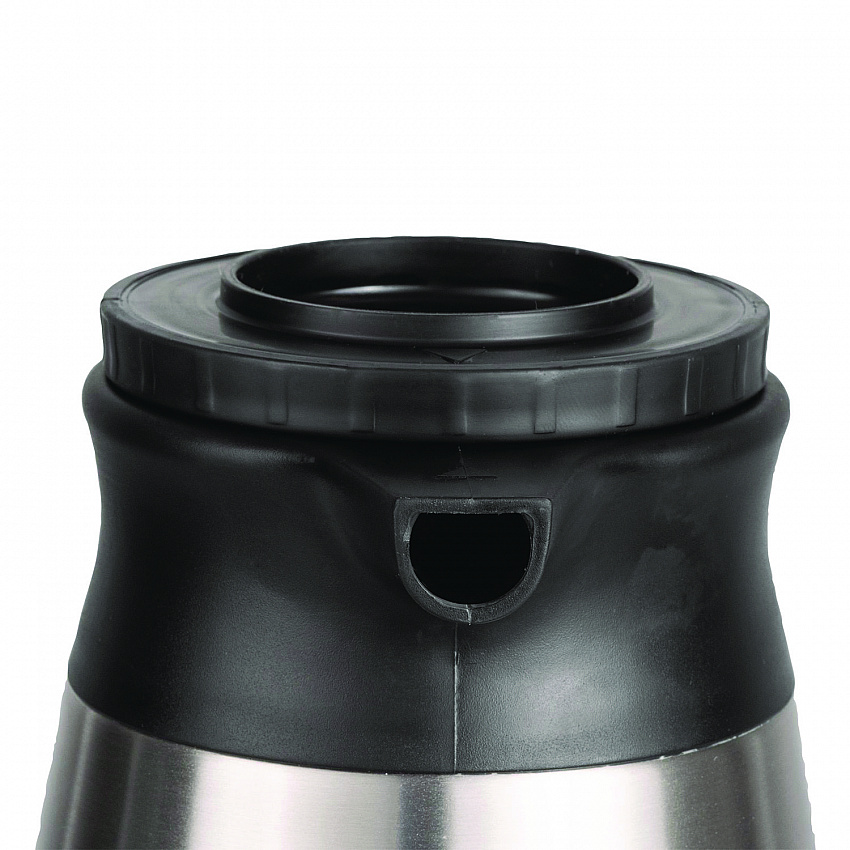 Thermal Vacuum Pitcher, 64 oz, Stainless Steel/Black (VACPIT19)