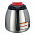 Decaf Thermal Carafe, 64 oz, Stainless Steel/Black/Orange (THERMORN)