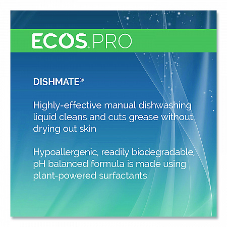 Dishmate Manual Dish Liquid, Free and Clear, 25 oz Squeeze Bottle, 6/Carton (PL97216CT)