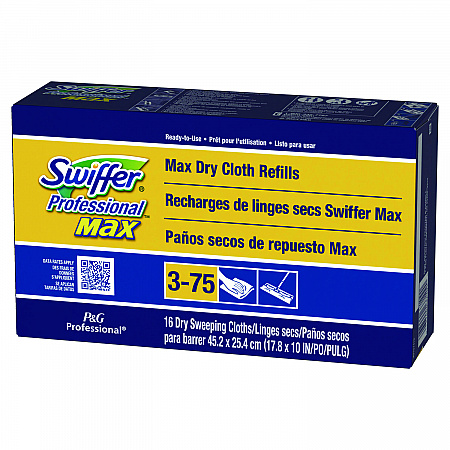 Max/XL Dry Refill Cloths, 17.88 x 10, White, 16/Box, 6 Boxes/Carton (37109)