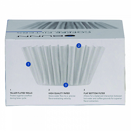 Coffee Filters, 8 to 12 Cup Size, Flat Bottom, 100/Pack (BCF100B)