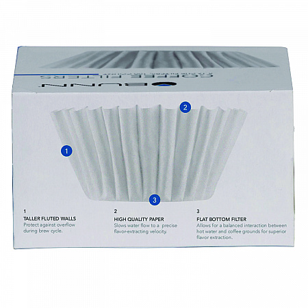 Coffee Filters, 8 to 12 Cup Size, Flat Bottom, 100/Pack, 12 Packs/Carton (BCF100BCT)