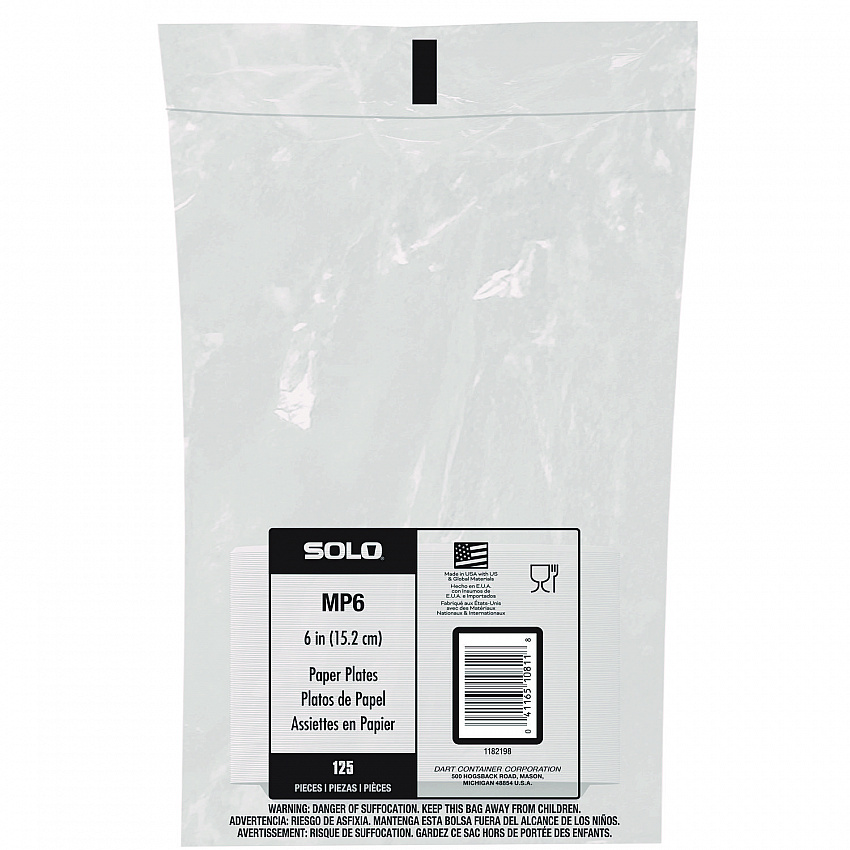 Compostable Paper Dinnerware, ProPlanet Seal, Plate, 6" dia, White, 500/Carton (OFMP6PLANET)
