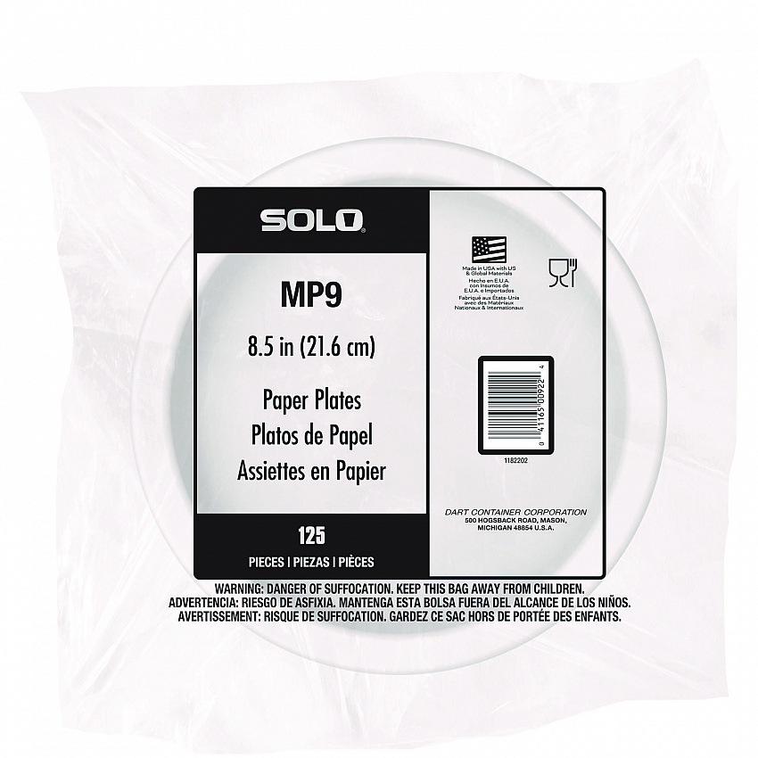 Compostable Paper Dinnerware, ProPlanet Seal, Plate, 9" dia, White, 250/Carton (OFMP9PLANET)