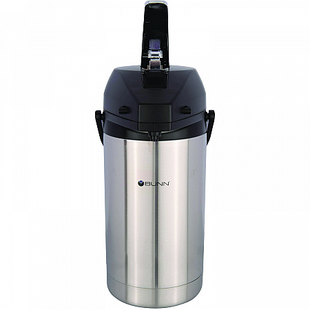 Lever Action Airpot, 101 oz, Stainless Steel/Black (AIRPOT30)