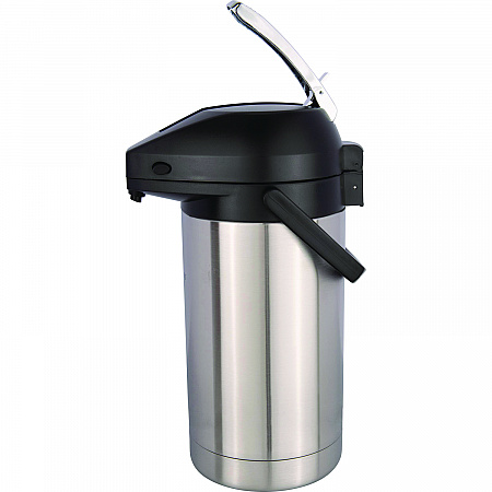 Lever Action Airpot, 101 oz, Stainless Steel/Black (AIRPOT30)