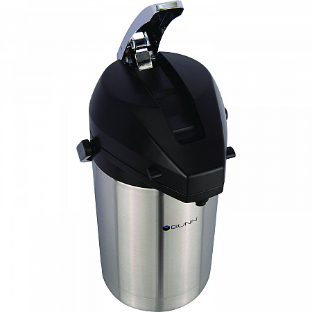 Lever Action Airpot, 101 oz, Stainless Steel/Black (AIRPOT30)