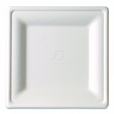 Vanguard Renewable and Compostable Sugarcane Plates, Plate, 7.87 x 7.87, White, 500/Carton (EPP022NFA)