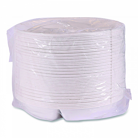 Vanguard Renewable and Compostable Sugarcane Containers, 3-Compartment Bowl, 28 oz, White, 400/Carton (EPSCR93NFA)