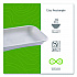 WorldView Vanguard Rectangular Container, 12 oz, 7 x 4.75 x 1, Sugarcane Fiber, White, 400/Carton (EPSCRC12NFA)