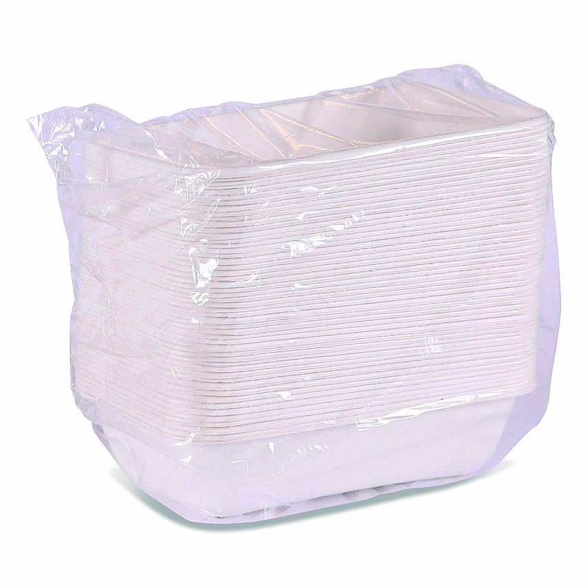 WorldView Vanguard Rectangular Container, 32 oz, 4.71 x 7.01 x 1.04, White, Sugarcane Fiber, 400/Carton (EPSCRC32NFA)