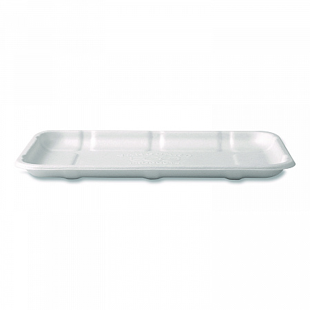 Meat and Produce Food Trays, 8.5 x 6.2 x 0.5, White, Sugarcane Fiber, 400/Carton (EPMP2SNFA)