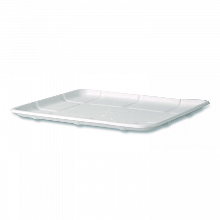 Meat and Produce Food Trays, 10.52 x 8.5 x 0.5, White, Sugarcane Fiber, 300/Carton (EPMP8SNFA)