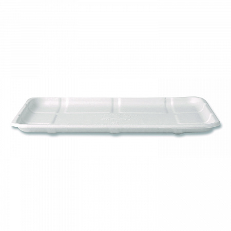 Meat and Produce Food Trays, 10.52 x 8.5 x 0.5, White, Sugarcane Fiber, 300/Carton (EPMP8SNFA)