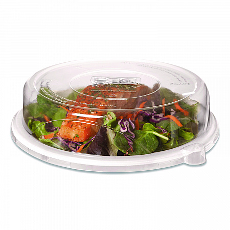 100% Recycled Content Round Plate Lids, Plastic, 9