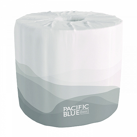 Pacific Blue Basic Bathroom Tissue, Septic Safe, 2-Ply, White, 550 Sheets/Roll, 80 Rolls/Carton (1988001)