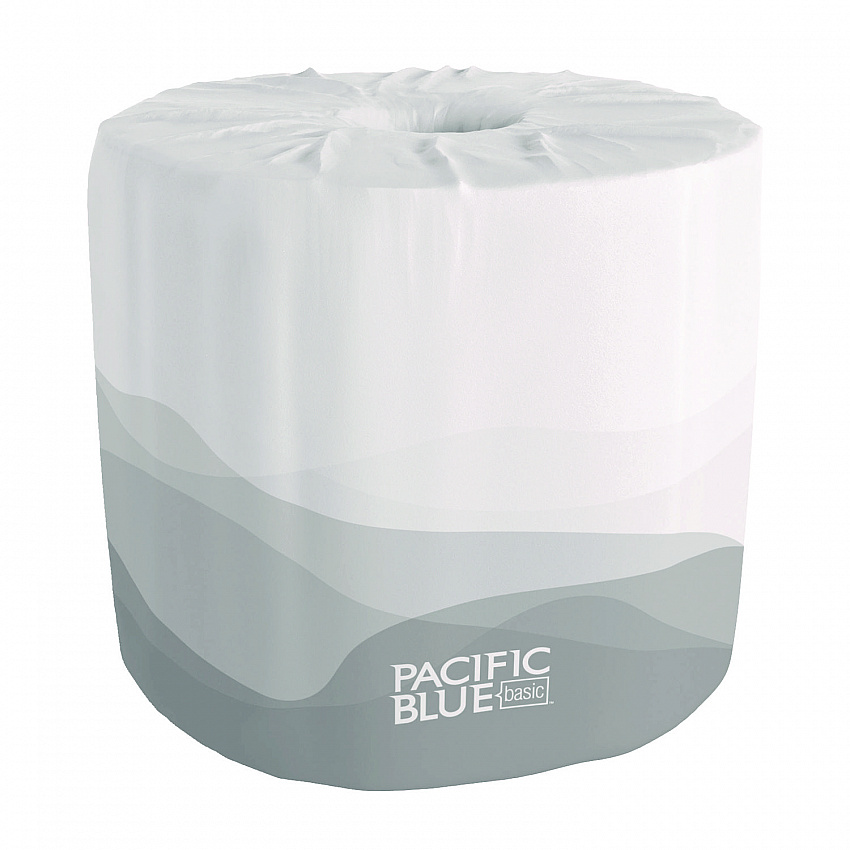 Pacific Blue Basic Bathroom Tissue, Septic Safe, 2-Ply, White, 550 Sheets/Roll, 80 Rolls/Carton (1988001)
