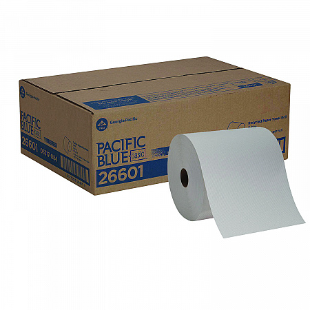 Pacific Blue Basic Recycled Paper Towel Roll, 1-Ply, 7.88