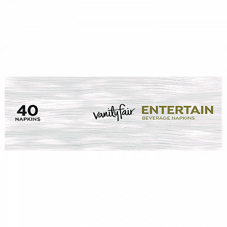 Entertain Beverage Napkins, 2-Ply, 9.8 x 9.8, White, 40/Pack, 12 Packs/Carton (35134)