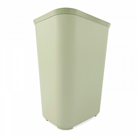 Fiberglass Wastebasket, 10 gal, Fiberglass, Beige (254400BG)