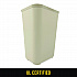 Fiberglass Wastebasket, 10 gal, Fiberglass, Beige (254400BG)