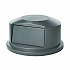 Round BRUTE Dome Top Receptacle, Push Door for 44 gal Containers, 24.81