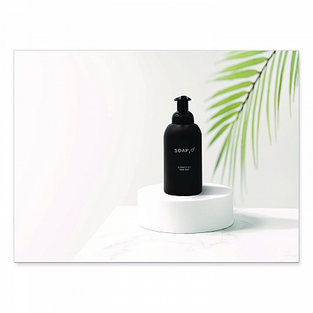 Eco Glass Bottle Soap Dispenser, 350 mL, Black (S2OMD350BDEA)