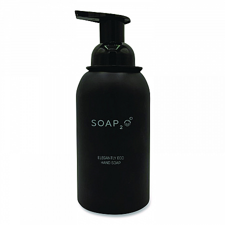 Eco Glass Bottle Soap Dispenser, 350 mL, Black (S2OMD350BDEA)