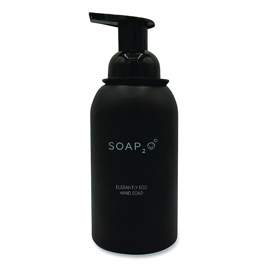 Eco Glass Bottle Soap Dispenser, 350 mL, Black (S2OMD350BDEA)