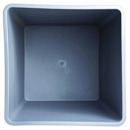 Untouchable Square Waste Receptacle, 35 gal, Plastic, Gray (3958GRA)