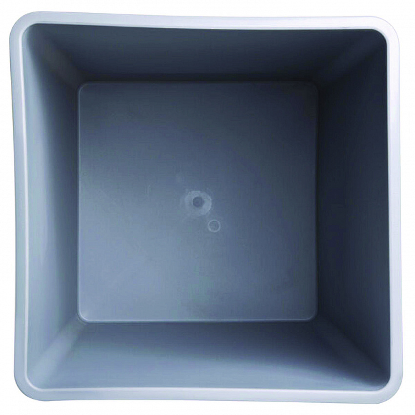 Untouchable Square Waste Receptacle, 35 gal, Plastic, Gray (3958GRA)
