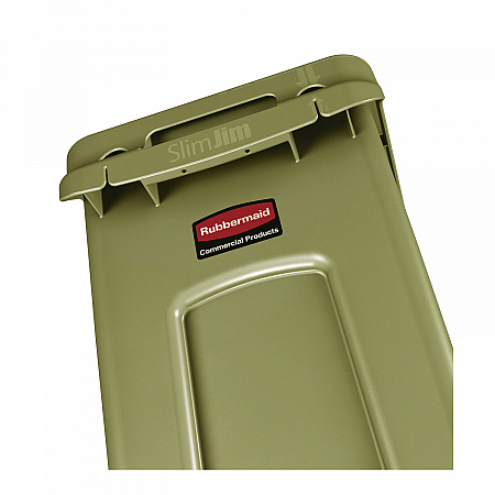 Slim Jim with Venting Channels, 23 gal, Plastic, Beige (354060BG)