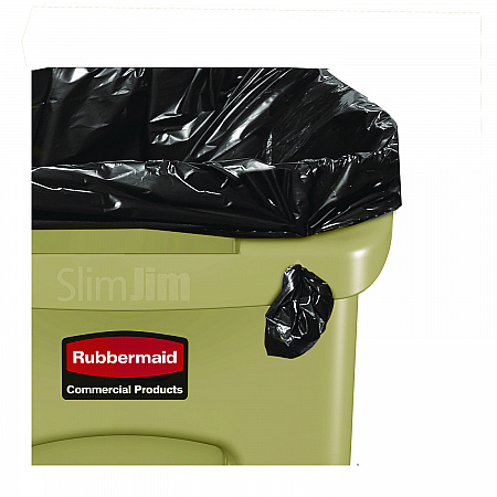 Slim Jim with Venting Channels, 23 gal, Plastic, Beige (354060BG)