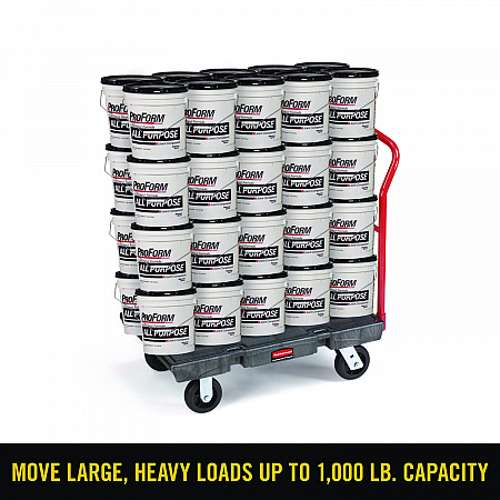 Heavy-Duty Platform Truck Cart, 1,000 lb Capacity, 24 x 36 Platform, Black (4403BLA)