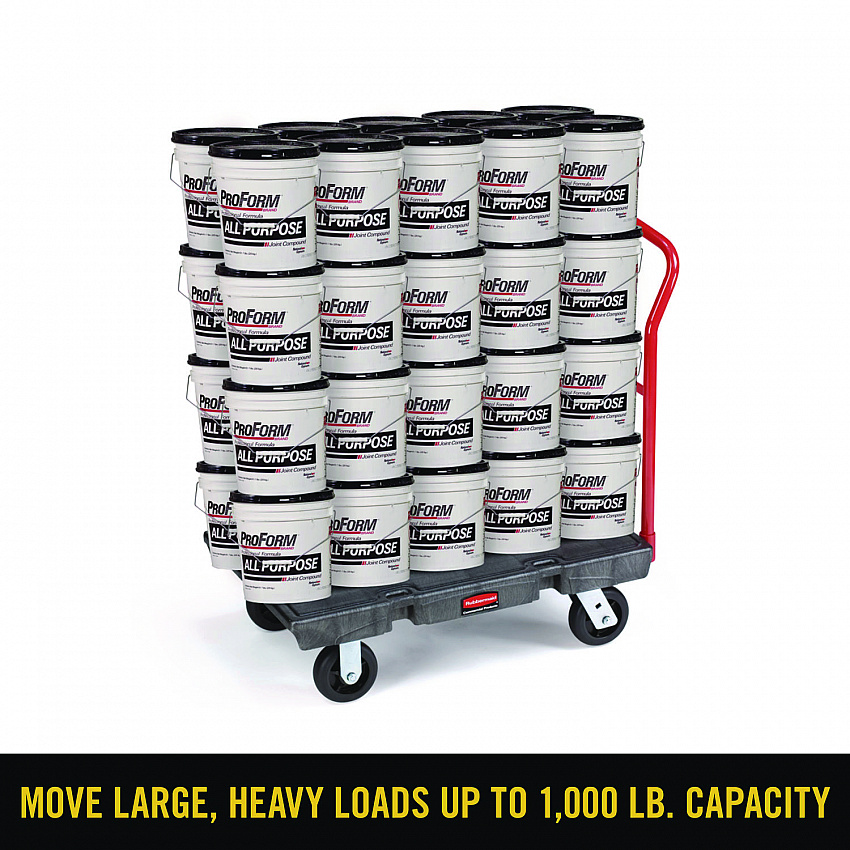 Heavy-Duty Platform Truck Cart, 1,000 lb Capacity, 24 x 36 Platform, Black (4403BLA)
