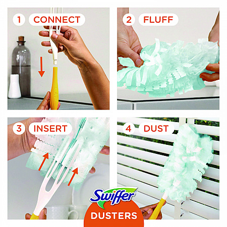 Dusters Refill, Dust Lock Fiber, Gain Original Scent, Blue, 18/Pack (99058)