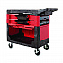 Trades Cart with Locking Storage Area, Plastic, 2 Shelves, 2 Drawers, 330 lb Capacity, 19.25