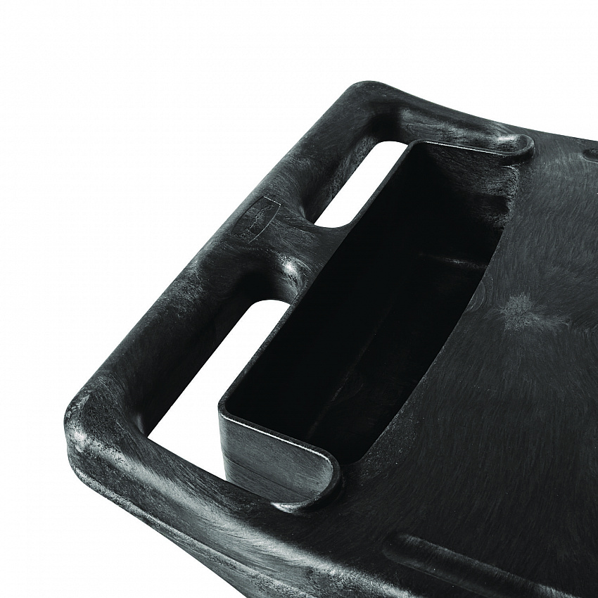 Trades Cart with Locking Storage Area, Plastic, 2 Shelves, 2 Drawers, 330 lb Capacity, 19.25" x 38" x 33.38", Black (618088BLA)